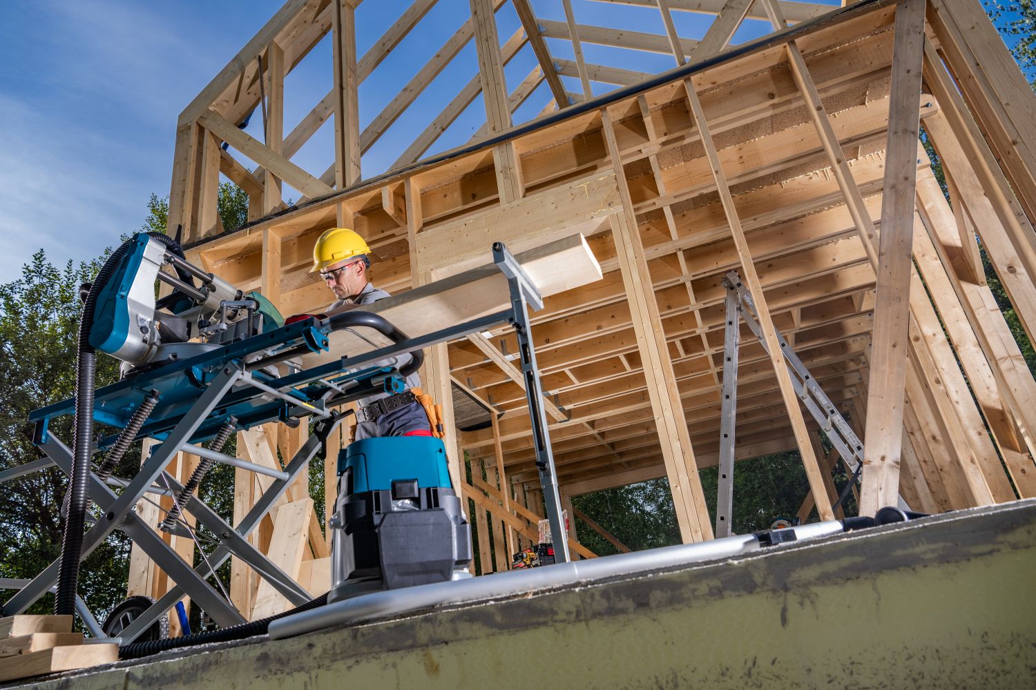 construction company working on a house